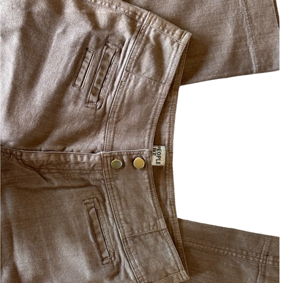 People Like Frank Brown Denim Wide Leg Pant Jeans Size 10 30” Waist - Picture 6 of 8